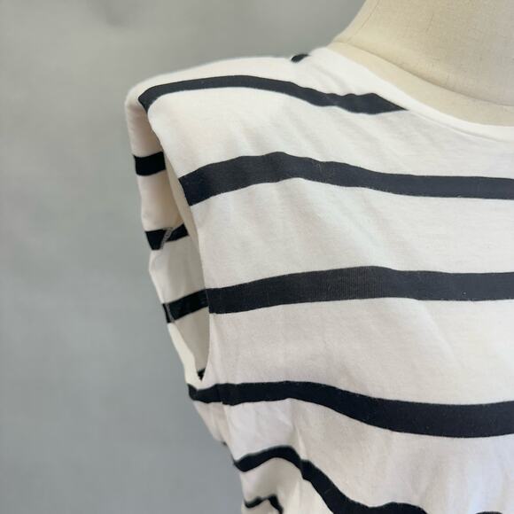 Calvin Klein Jeans Women's Striped Elastic-Waist Shoulder-Pad Top Size XS NWT - Picture 8 of 15